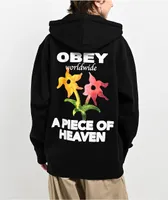 Obey Piece Of Heaven Black Zip Hoodie