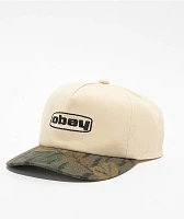 Obey Rankin Natural & Camo Snapback Hat