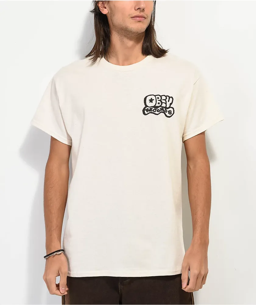 Obey Record Stamp Sand T-Shirt