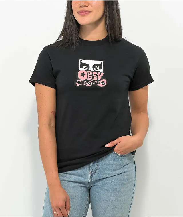 obey records t shirt