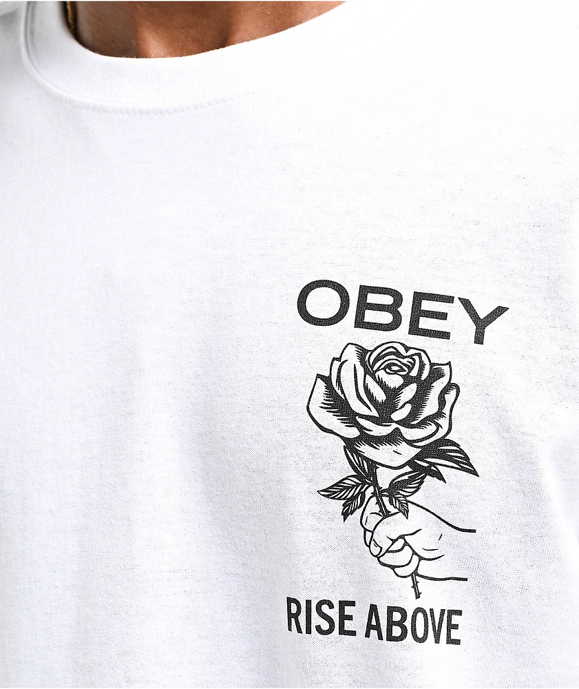 Obey Rise Above Rose White T-Shirt