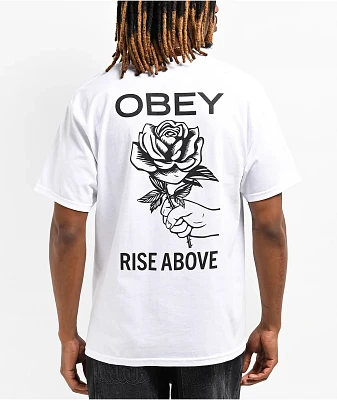 Obey Rise Above Rose White T-Shirt