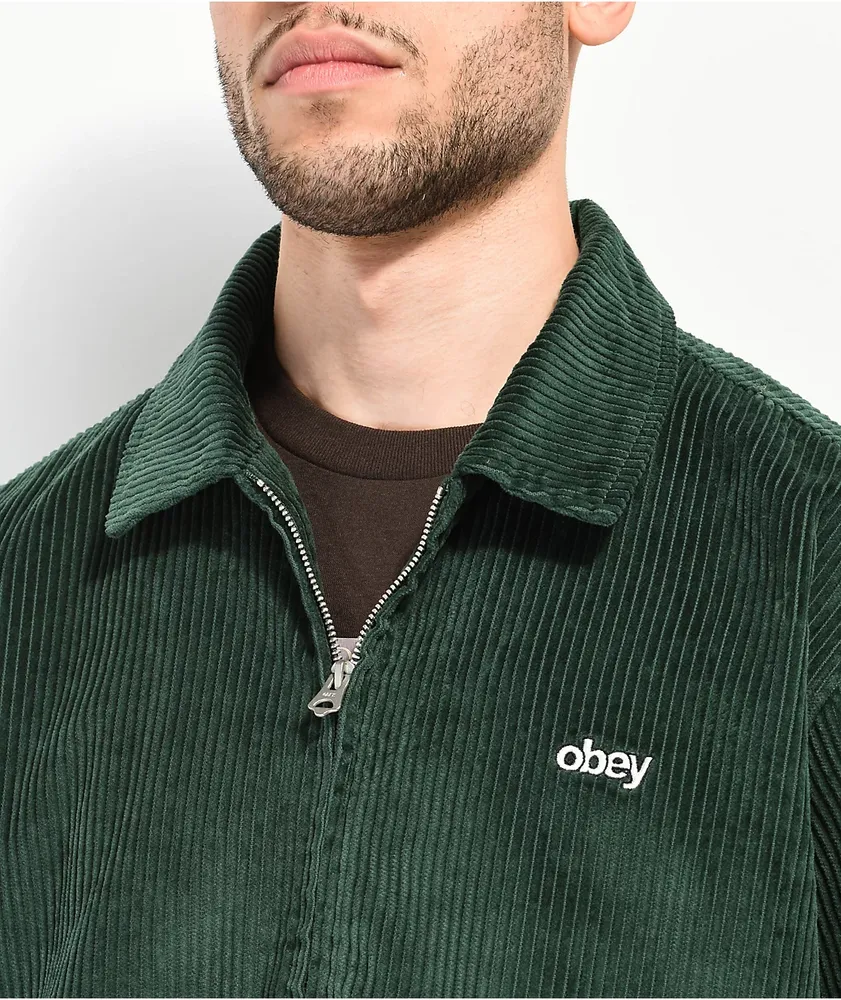 Obey Romes Green Corduroy Jacket