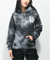 Obey Ruby Rose Black Tie Dye Hoodie