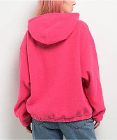 Obey Script Pink Sherpa Hoodie