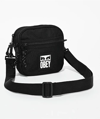 Obey Small Black Messenger Bag