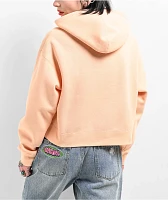 Obey Spring Flowers Peach Parfait Crop Hoodie