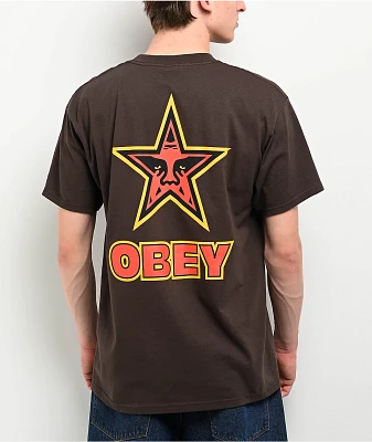 Obey Star Brown T-Shirt
