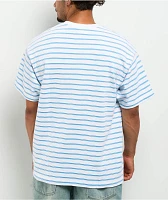Obey Striped White & Blue Knit T-Shirt