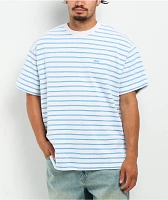 Obey Striped White & Blue Knit T-Shirt