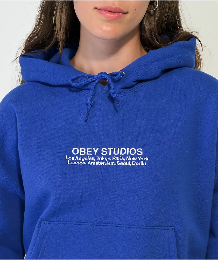 Obey Studios Blue Hoodie