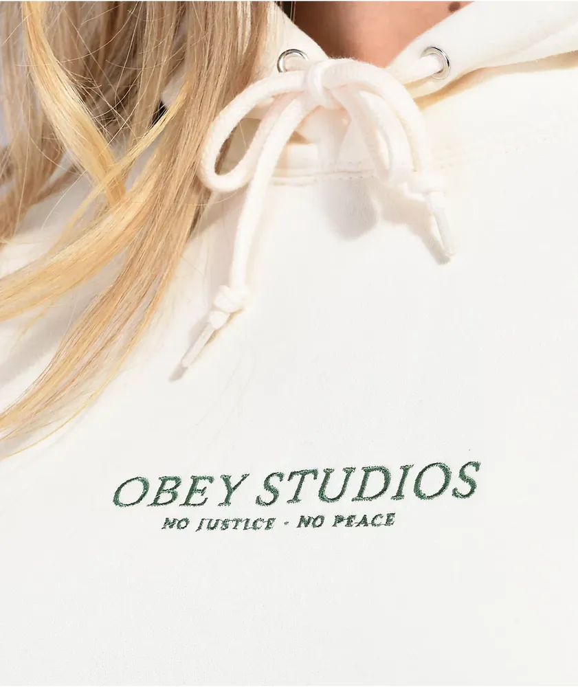 Obey Studios Off White Hoodie