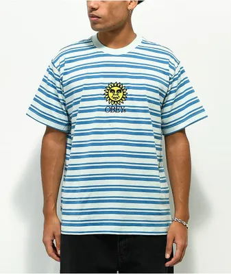Obey Sunrise Blue Stripe T-Shirt