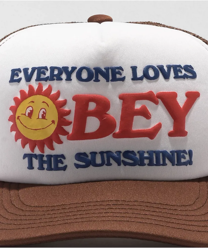 Obey Sunshine Foam Brown Trucker Hat