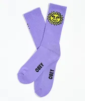 Obey Sunshine Lavender Crew Socks