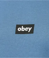 Obey Tag Indigo Blue Crewneck Sweatshirt