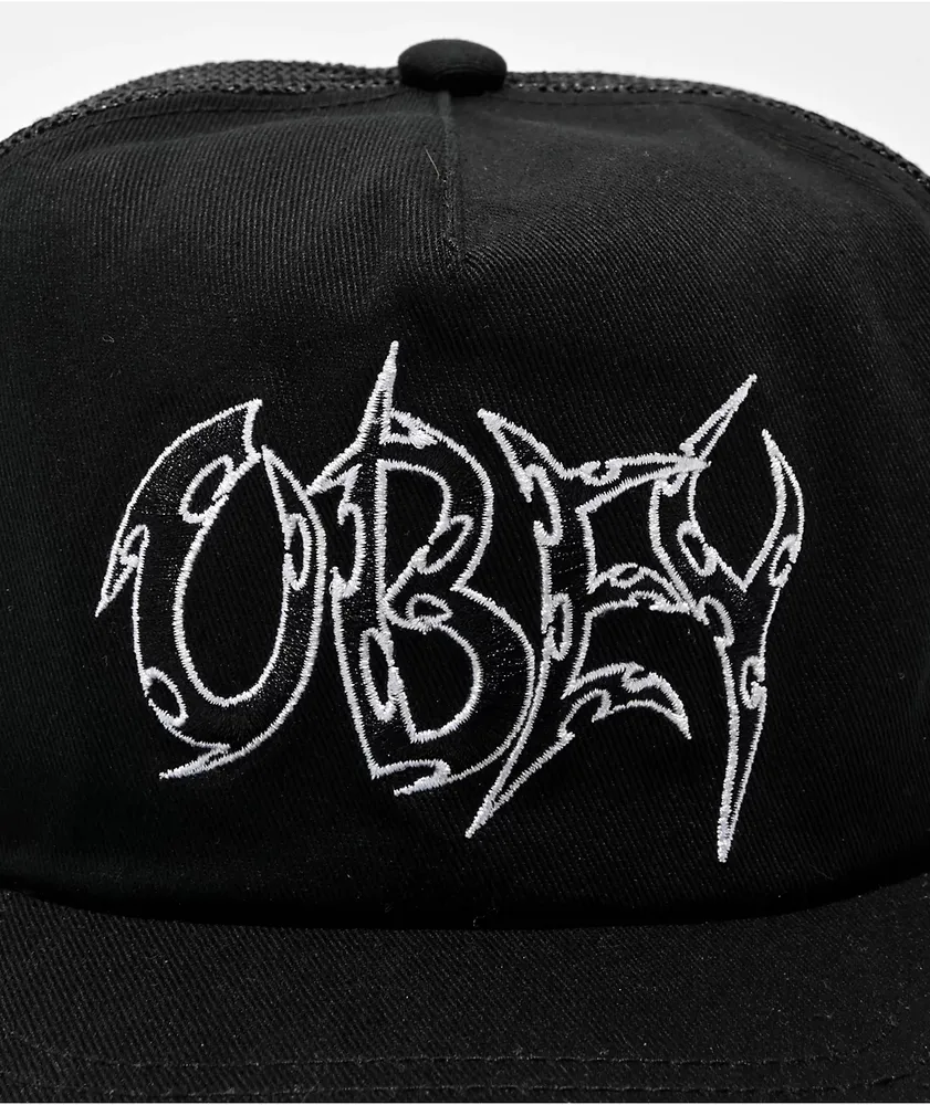 Obey Thornz Black Trucker Hat
