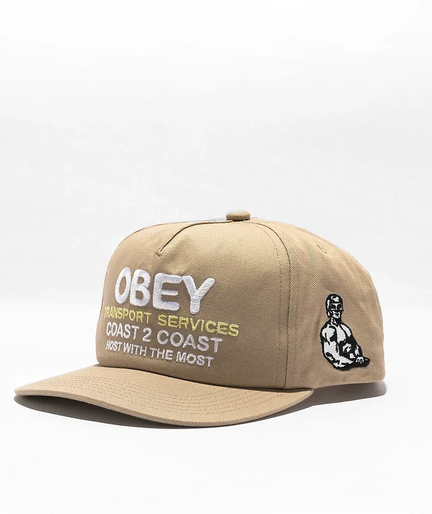 Obey Transport Khaki 5-Panel Snapback Hat