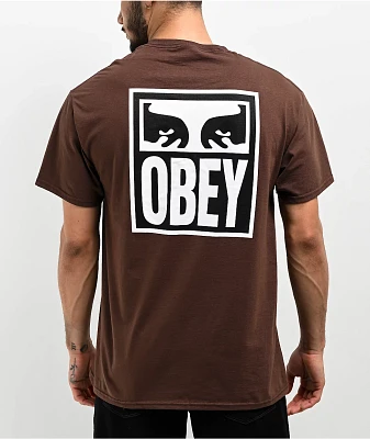 Obey Vision Of Obey Brown T-Shirt