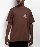 Obey Watering Garden Brown T-Shirt