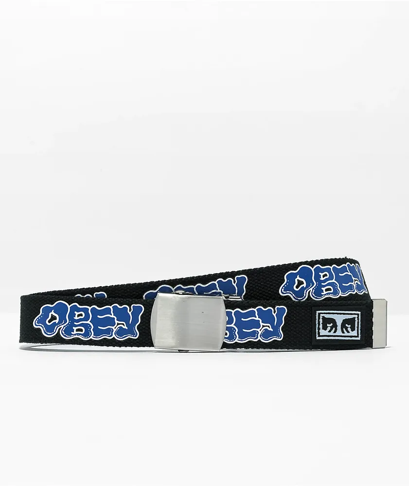 Obey Wavy Black Web Belt