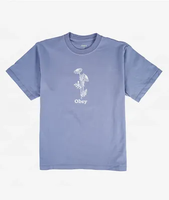 Obey Weeds Vintage Blue T-Shirt