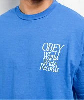 Obey Worldwide Records Blue T-Shirt