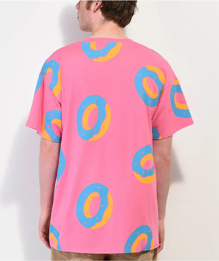 Odd Future All Over Donut Logo Pink T-Shirt