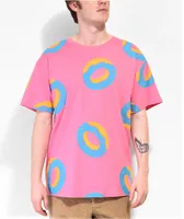 Odd Future All Over Donut Logo Pink T-Shirt