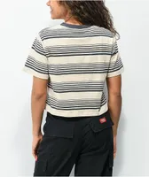 Odd Future Brown & Tan Stripe Crop T-Shirt