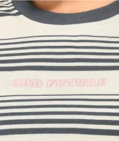 Odd Future Brown & Tan Stripe Crop T-Shirt