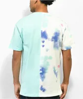 Odd Future Center Teal & White Split Tie Dye T-Shirt