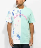 Odd Future Center Teal & White Split Tie Dye T-Shirt