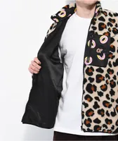 Odd Future Leopard Brown Fleece Jacket