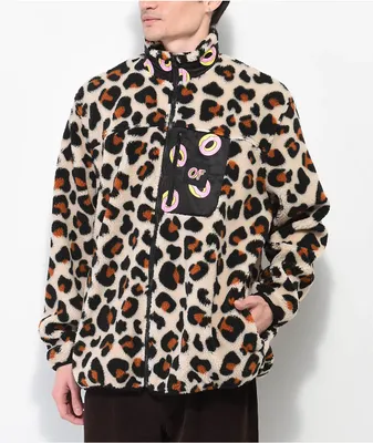 Odd Future Leopard Brown Fleece Jacket
