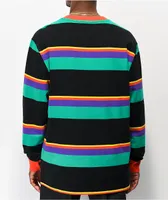 Odd Future Multi Stripe Black Long Sleeve Knit Shirt