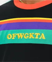 Odd Future Multi Stripe Black Long Sleeve Knit Shirt