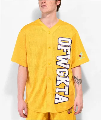 Odd Future OFWGKTA Yellow Baseball Jersey