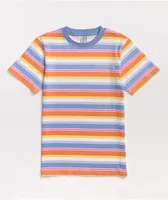 Odd Future Orange, Periwinkle & White Stripe T-Shirt