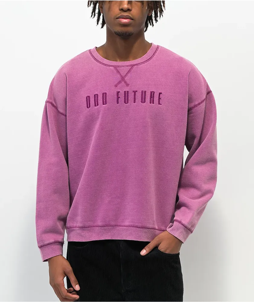 Odd Future Overdyed Panel Pink Crewneck Sweatshirt