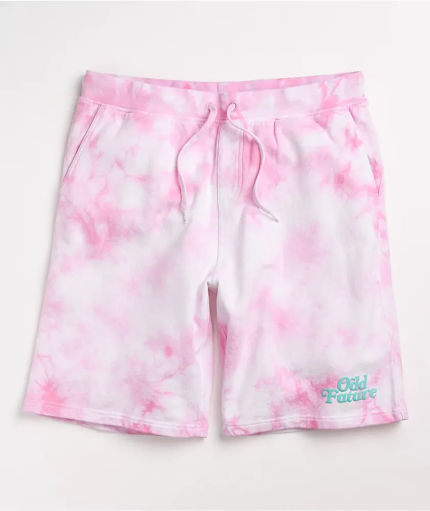 R13 tie-dye corduroy shorts - Pink