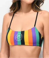 Odd Future Rainbow Stripe Bralette Bikini Top