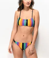 Odd Future Rainbow Stripe Bralette Bikini Top