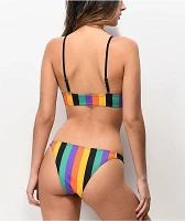 Odd Future Rainbow Stripe Cheeky Bikini Bottom