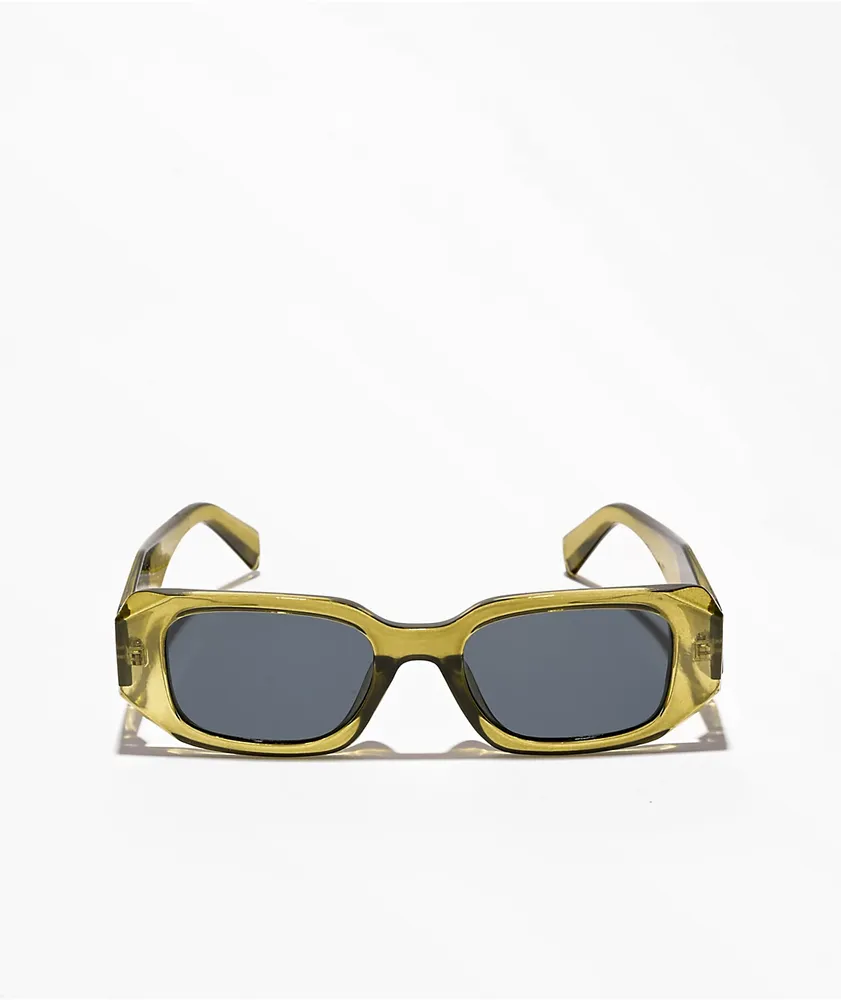 Olive Rectangle Sunglasses