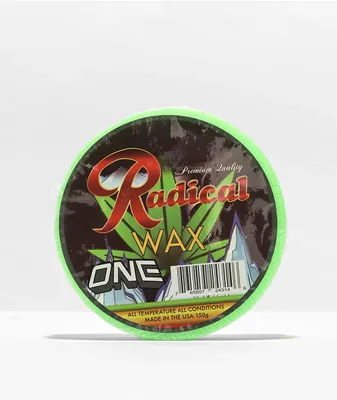 One Ball Radical Green Snowboard Wax