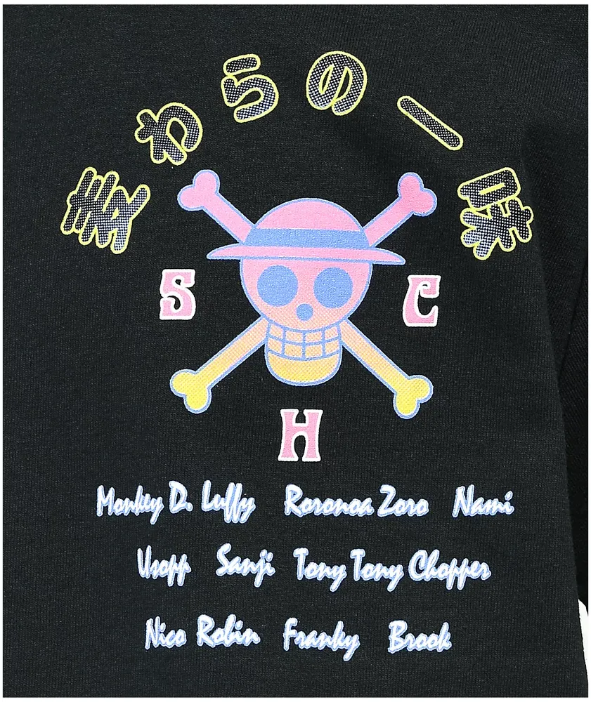 One Piece Straw Hat Crew Black T-Shirt