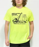 Open925 Pipe Laying Neon Yellow T-Shirt