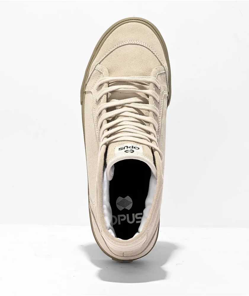 Opus Court Cream High Top Skate Shoes