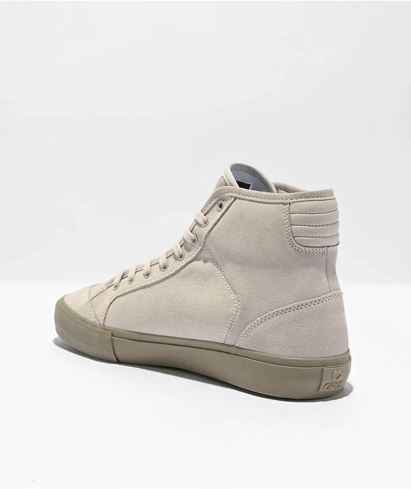 Opus Court Cream High Top Skate Shoes